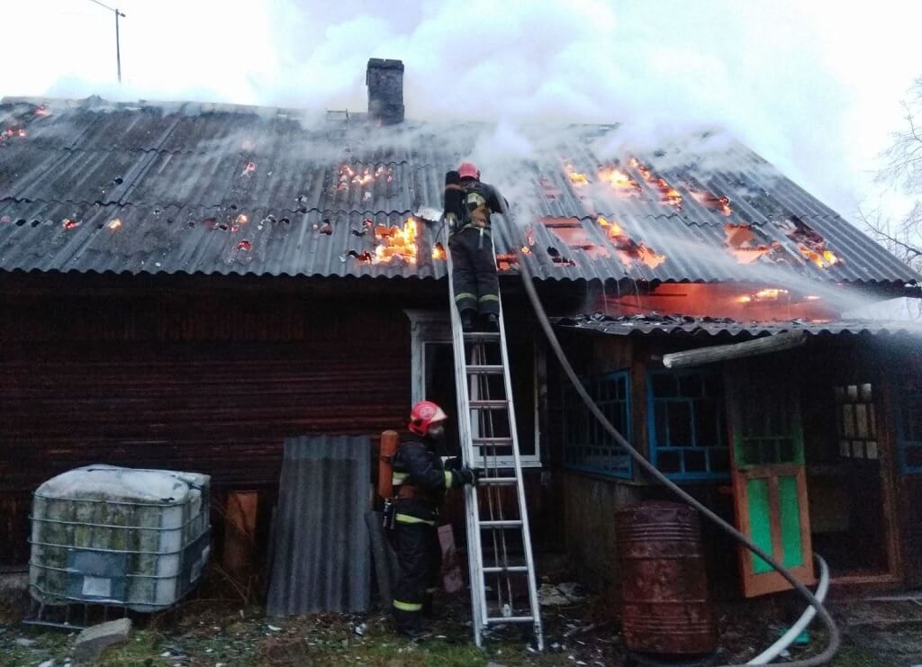 Пожар в д. Гута Барановичского района