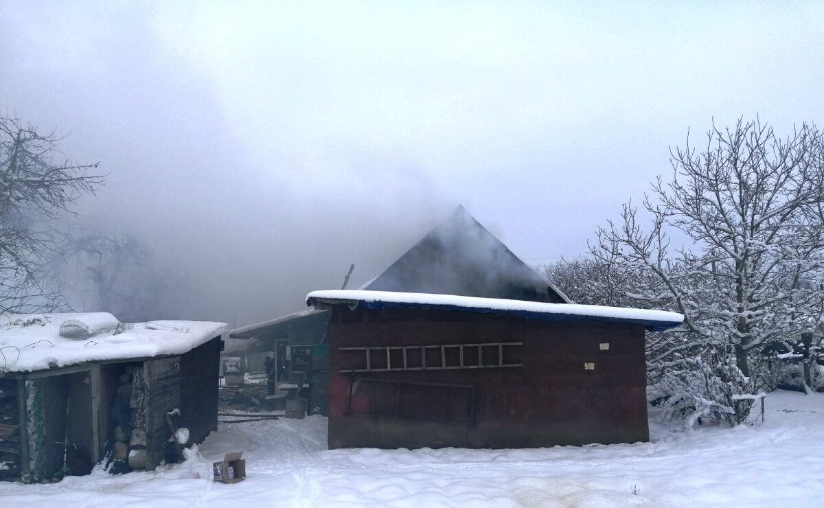 Пожар в д. Заполье Барановичского района
