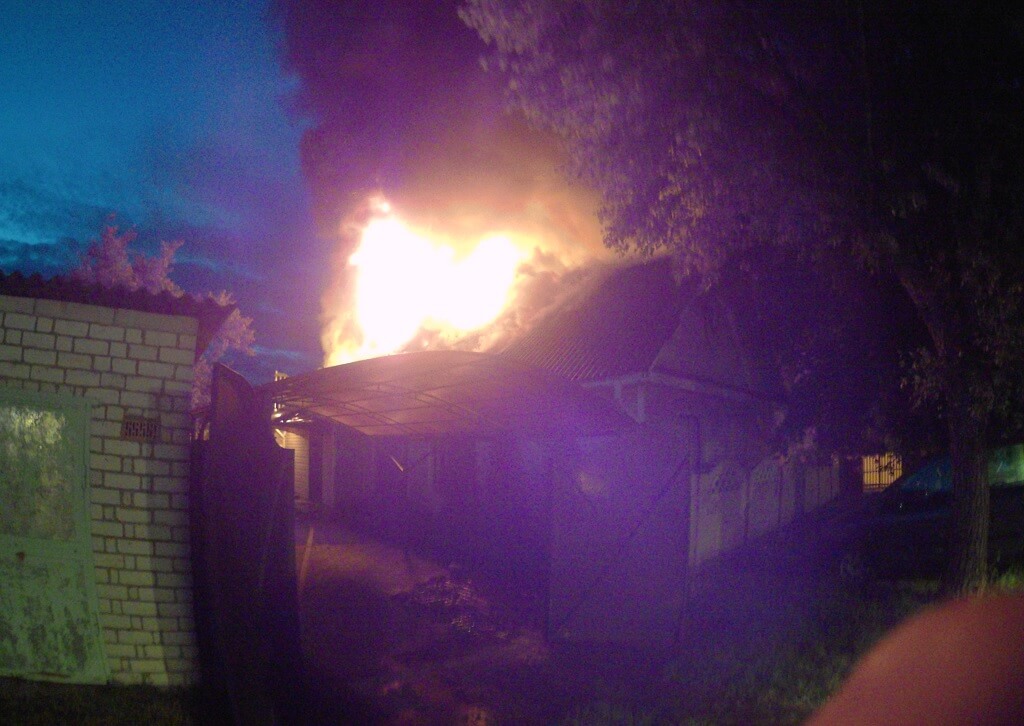 Пожар Барановичи ул. Лисина