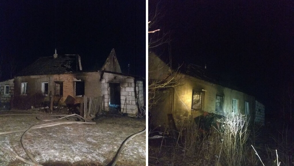 Гибель 3 человек в огне Барановичский район МЧС