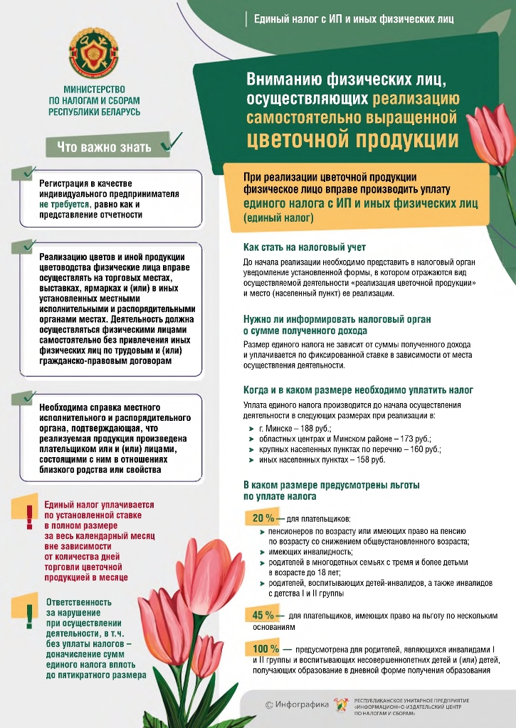 Реализация цветов ИМНС Барановичского района